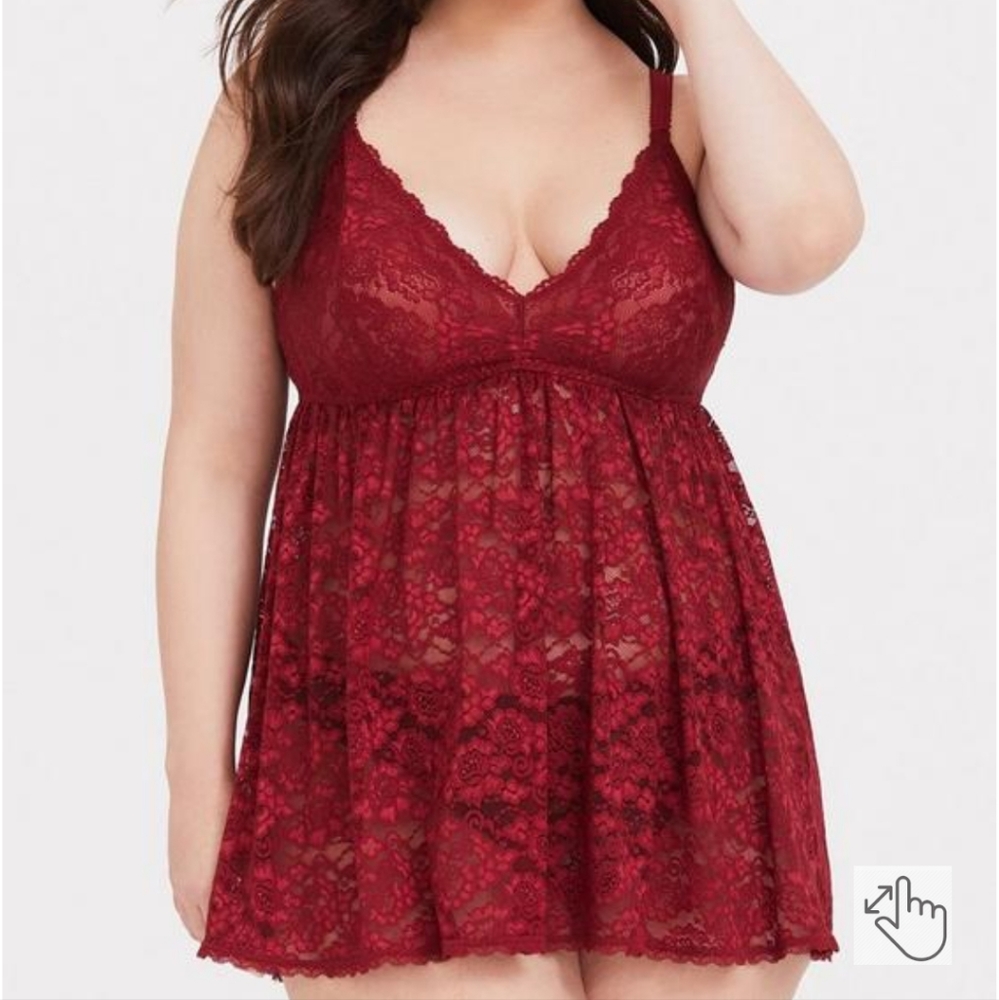 NWOT-TORRID SIMPLY LACE BABYDOLL - SIZE 3